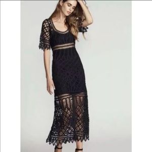 Love Shack Fancy Tessa Macrame XS Maxi Dress